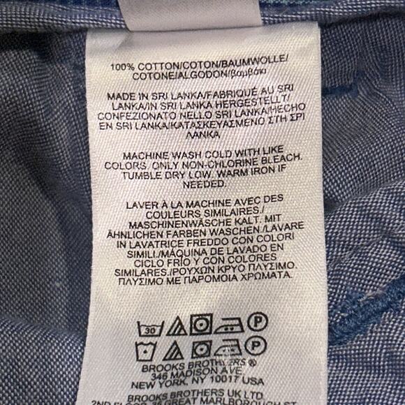 Brooks Brothers Light Blue Checkered Cotton Shorts Size 34 - Picture 10 of 11